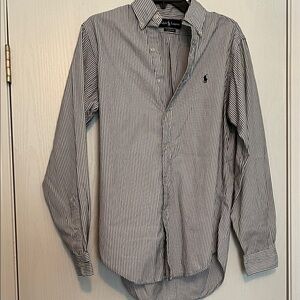 Polo Ralph Lauren Black and White Striped Shirt Classic Fit